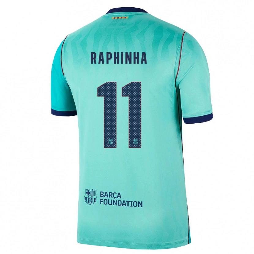 Danxen Hombre Camiseta Raphael Dias Belloli #11 Aqua Turquesa Oscuro Azul Real Equipación Tercera 2026/27 La Camisa México