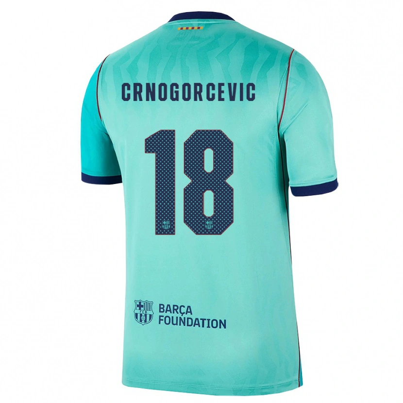 Danxen Hombre Camiseta Ana-Maria Crnogorcevic #18 Aqua Turquesa Oscuro Azul Real Equipación Tercera 2026/27 La Camisa México