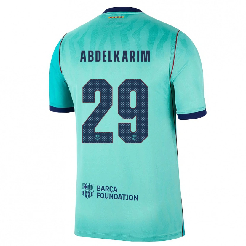 Danxen Hombre Camiseta Hamza Abdelkarim #29 Aqua Turquesa Oscuro Azul Real Equipación Tercera 2026/27 La Camisa México