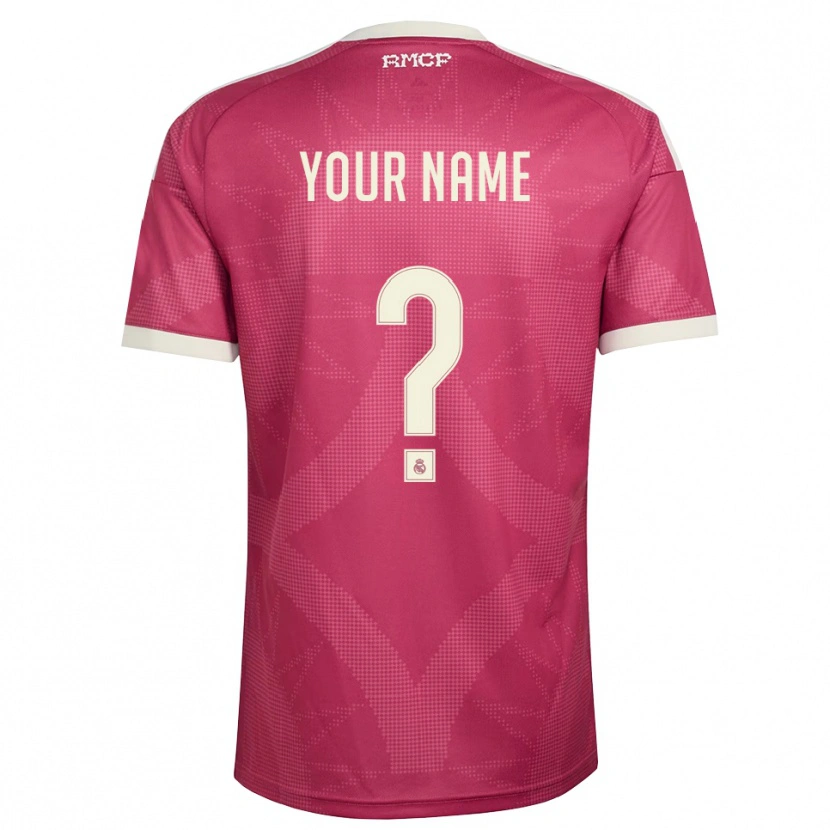 Danxen Hombre Camiseta Su Nombre #0 Rojo Violeta Pálido Blanco Equipación Tercera 2026/27 La Camisa México