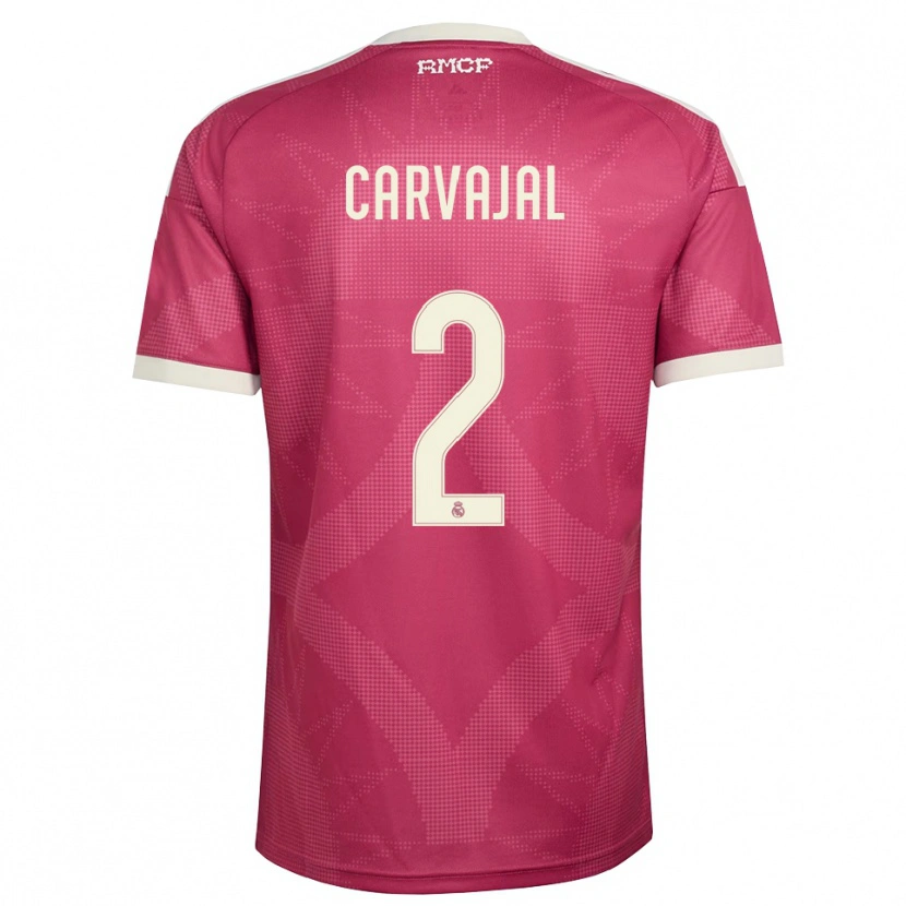 Danxen Hombre Camiseta Daniel Carvajal #2 Rojo Violeta Pálido Blanco Equipación Tercera 2026/27 La Camisa México
