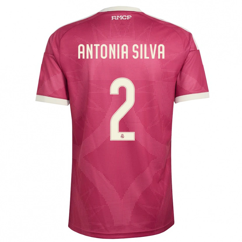 Danxen Hombre Camiseta Antônia Silva #2 Rojo Violeta Pálido Blanco Equipación Tercera 2026/27 La Camisa México
