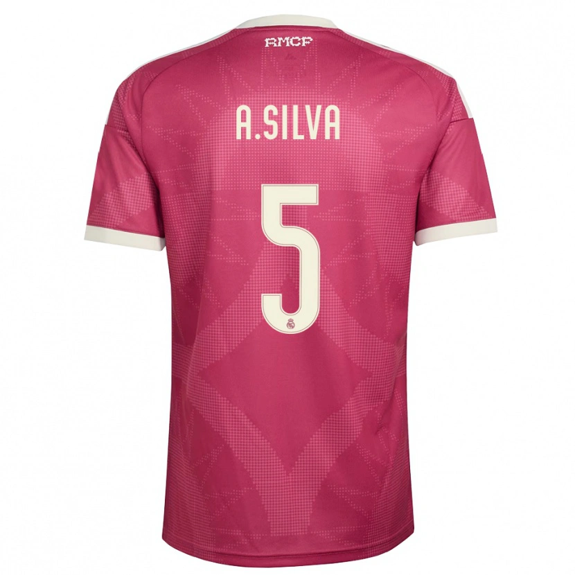 Danxen Hombre Camiseta Antonia Silva #5 Rojo Violeta Pálido Blanco Equipación Tercera 2026/27 La Camisa México