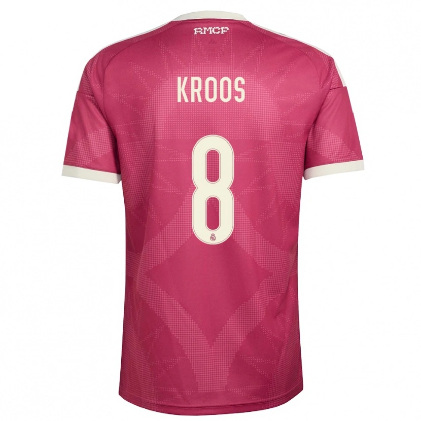 Danxen Hombre Camiseta Toni Kroos #8 Rojo Violeta Pálido Blanco Equipación Tercera 2026/27 La Camisa México