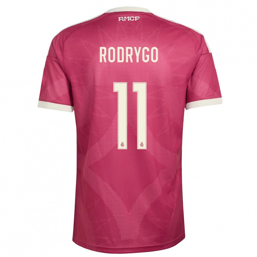 Danxen Hombre Camiseta Rodrygo Silva De Goes #11 Rojo Violeta Pálido Blanco Equipación Tercera 2026/27 La Camisa México