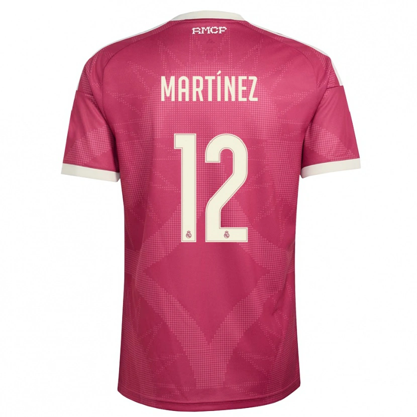 Danxen Hombre Camiseta Rubén Martínez #12 Rojo Violeta Pálido Blanco Equipación Tercera 2026/27 La Camisa México