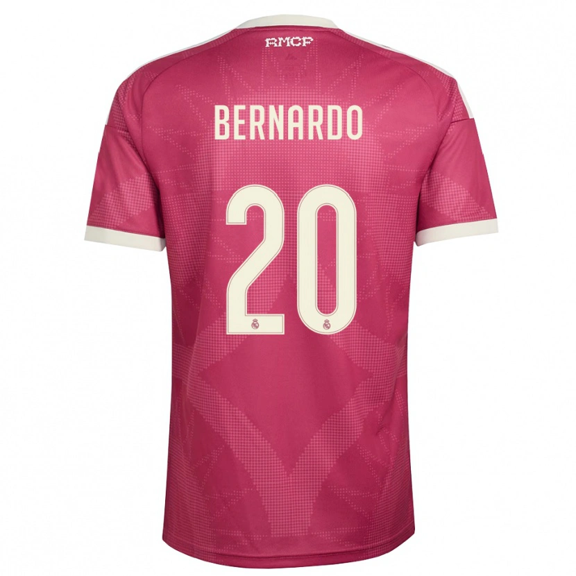Danxen Hombre Camiseta Bernardo Silva #20 Rojo Violeta Pálido Blanco Equipación Tercera 2026/27 La Camisa México