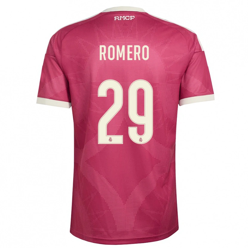 Danxen Hombre Camiseta Alfonso Romero #29 Rojo Violeta Pálido Blanco Equipación Tercera 2026/27 La Camisa México