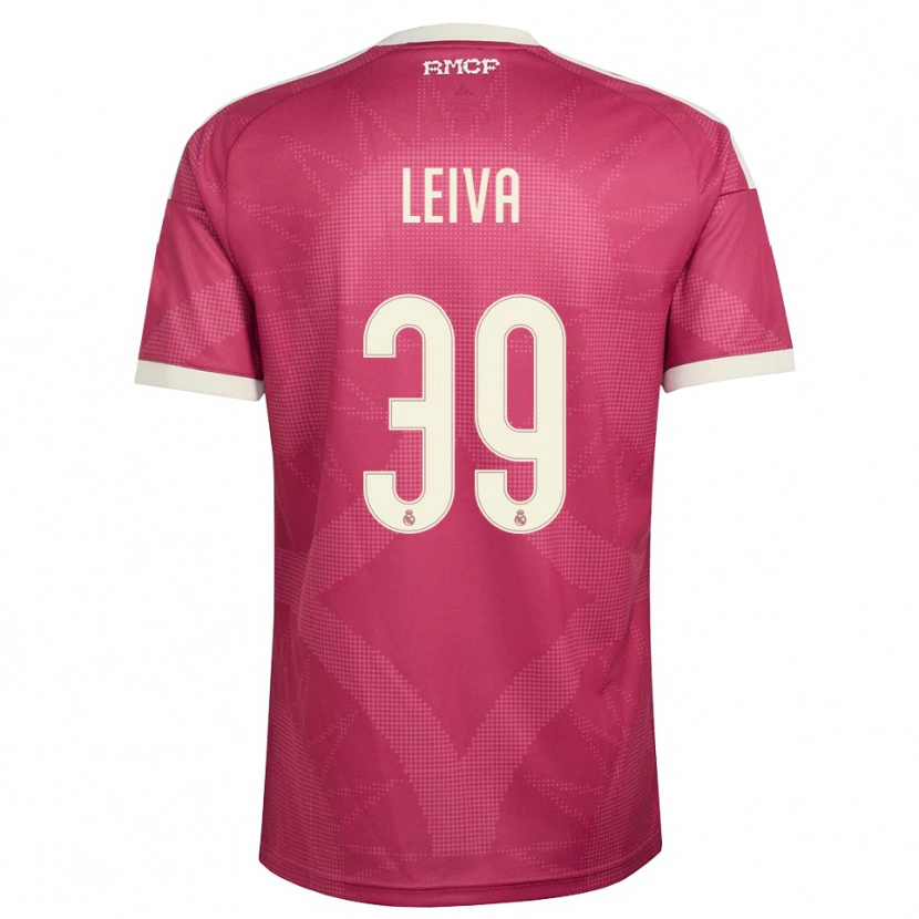 Danxen Hombre Camiseta Álvaro Leiva #39 Rojo Violeta Pálido Blanco Equipación Tercera 2026/27 La Camisa México