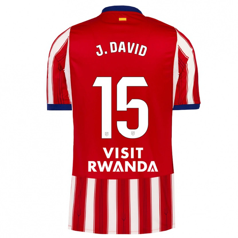 Danxen Hombre Camiseta Jonathan David #15 Azul Real Rojo Blanco 1ª Equipación 2026/27 La Camisa México
