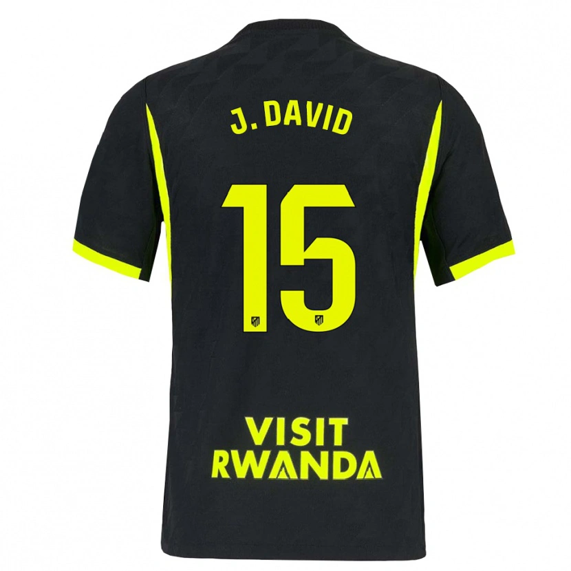 Danxen Hombre Camiseta Jonathan David #15 Verde Brillante Negro 2ª Equipación 2026/27 La Camisa México
