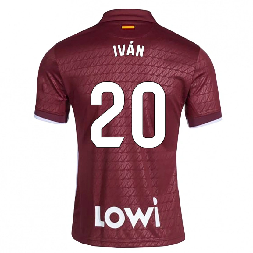 Danxen Hombre Camiseta Iván Azón #20 Rojo Oscuro Blanco 2ª Equipación 2026/27 La Camisa México