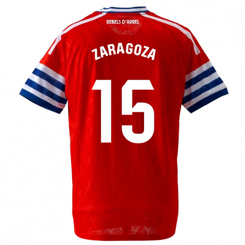 Danxen Hombre Camiseta Bryan Zaragoza #15 Azul Real Rojo 2ª Equipación 2026/27 La Camisa México