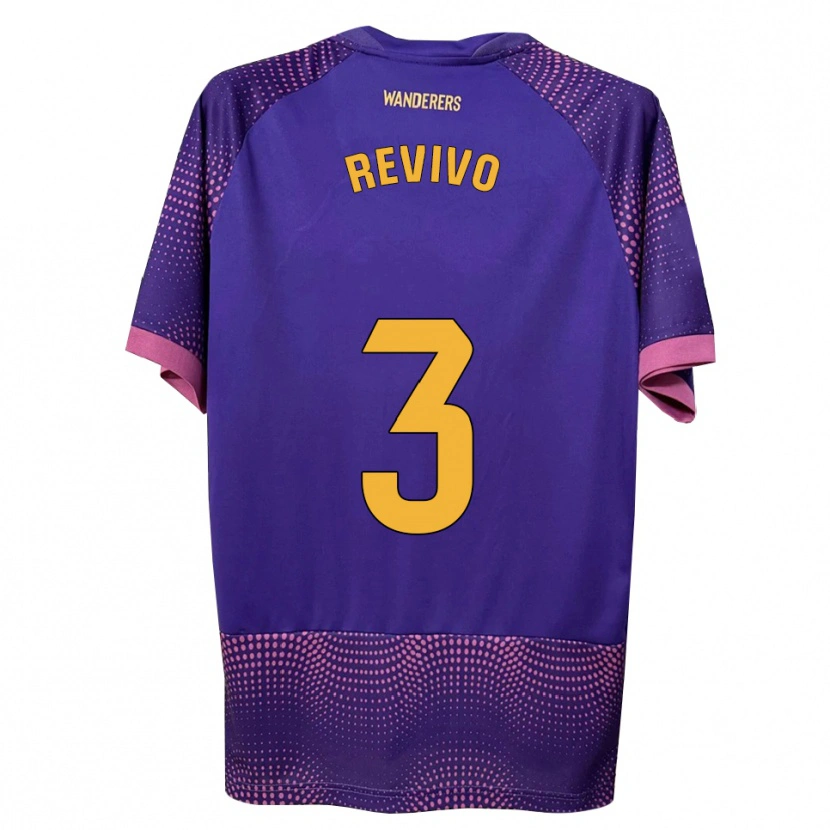 Danxen Hombre Camiseta Roy Revivo #3 Morado Blanco Rosa 2ª Equipación 2026/27 La Camisa México