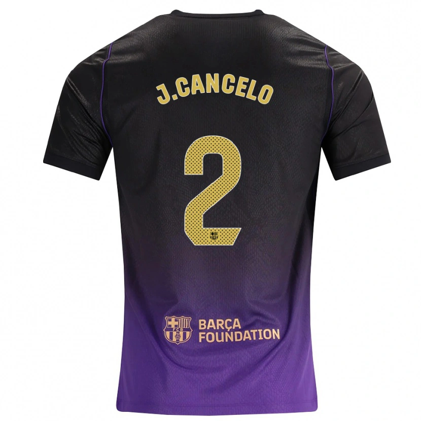 Danxen Hombre Camiseta João Cancelo #2 Morado Amarillo Negro 2ª Equipación 2026/27 La Camisa México