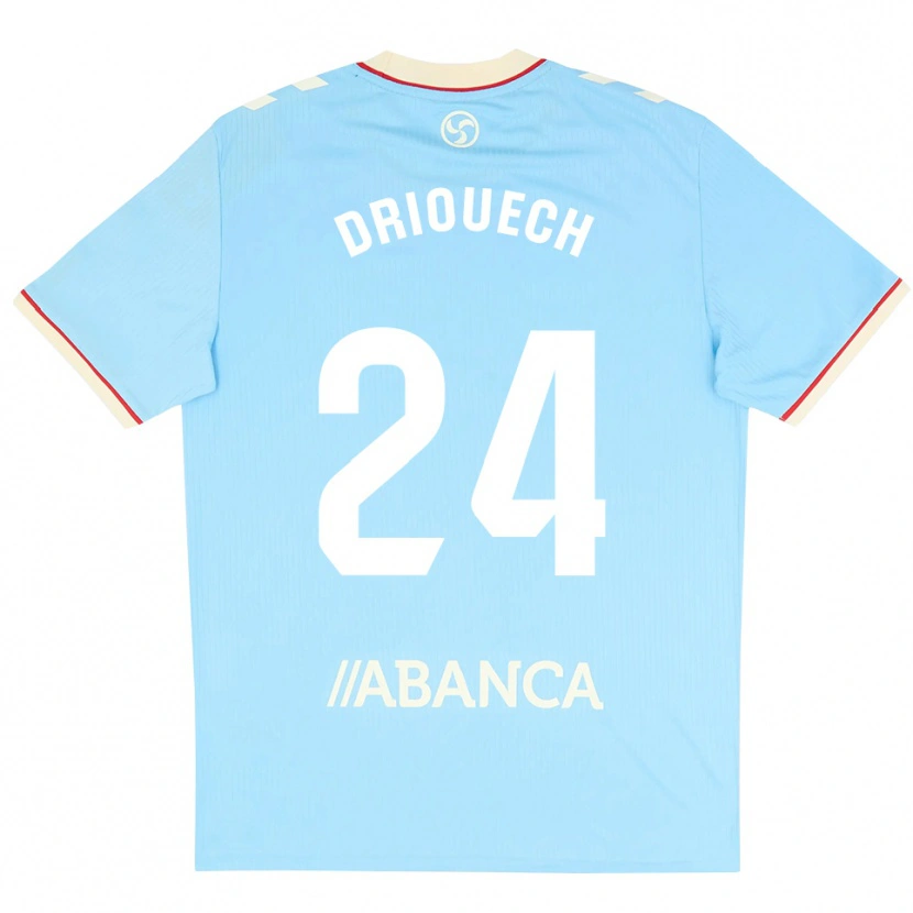 Danxen Mujer Camiseta Couhaib Driouech #24 Azul Cielo Blanco Rojo 1ª Equipación 2026/27 La Camisa México
