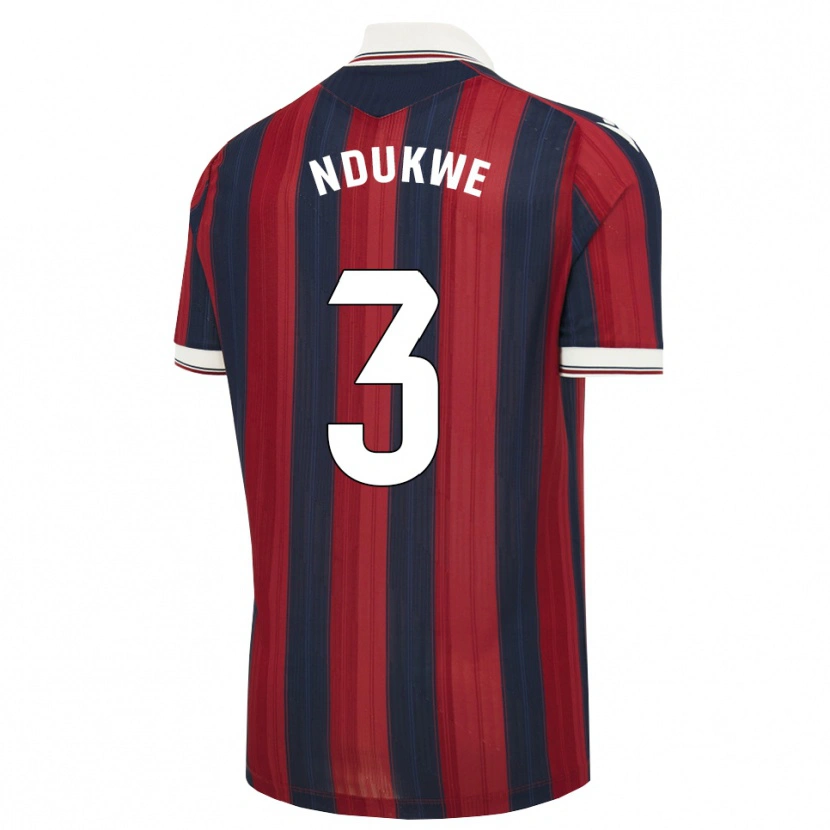 Danxen Mujer Camiseta Ifeanyi Ndukwe #3 Azul Medianoche Rojo 1ª Equipación 2026/27 La Camisa México