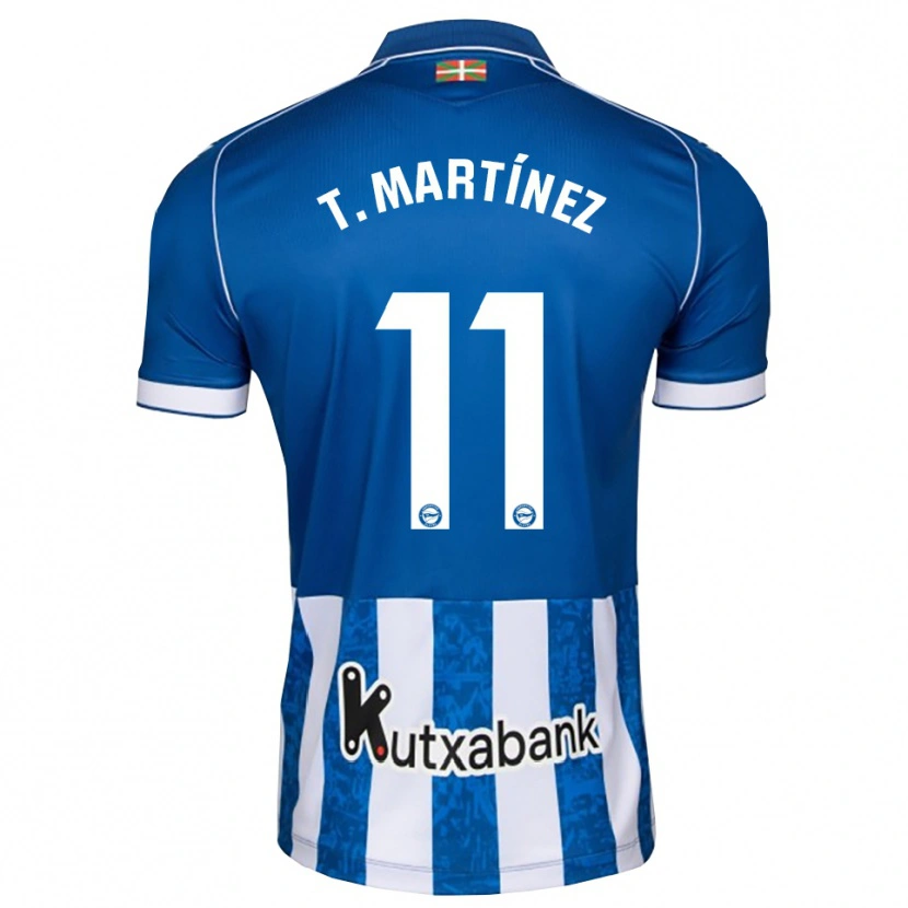 Danxen Mujer Camiseta Toni Martínez #11 Azul Blanco Negro 1ª Equipación 2026/27 La Camisa México