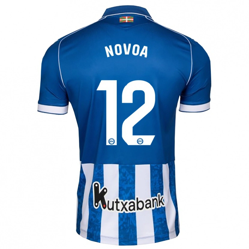 Danxen Mujer Camiseta Hugo Novoa #12 Azul Blanco Negro 1ª Equipación 2026/27 La Camisa México