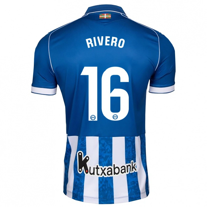 Danxen Mujer Camiseta Almudena Rivero #16 Azul Blanco Negro 1ª Equipación 2026/27 La Camisa México