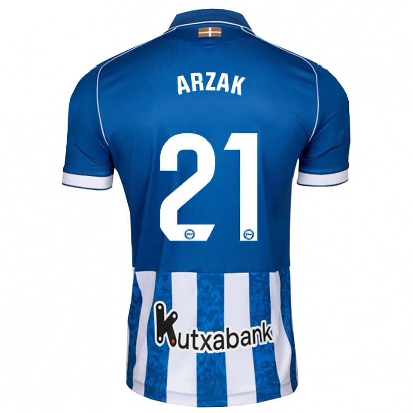 Danxen Mujer Camiseta Andoni Arzak #21 Azul Blanco Negro 1ª Equipación 2026/27 La Camisa México