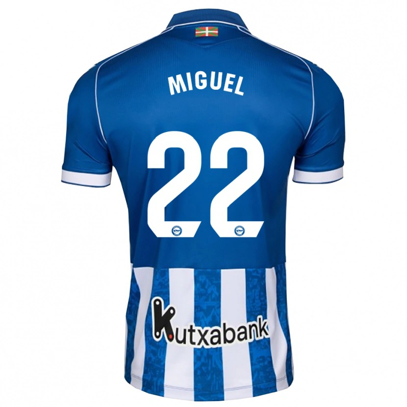 Danxen Mujer Camiseta Miguel Rodríguez #22 Azul Blanco Negro 1ª Equipación 2026/27 La Camisa México
