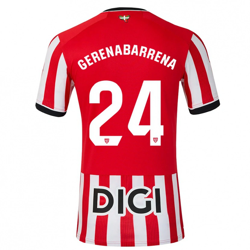 Danxen Mujer Camiseta Beñat Gerenabarrena #24 Rojo Negro Blanco 1ª Equipación 2026/27 La Camisa México