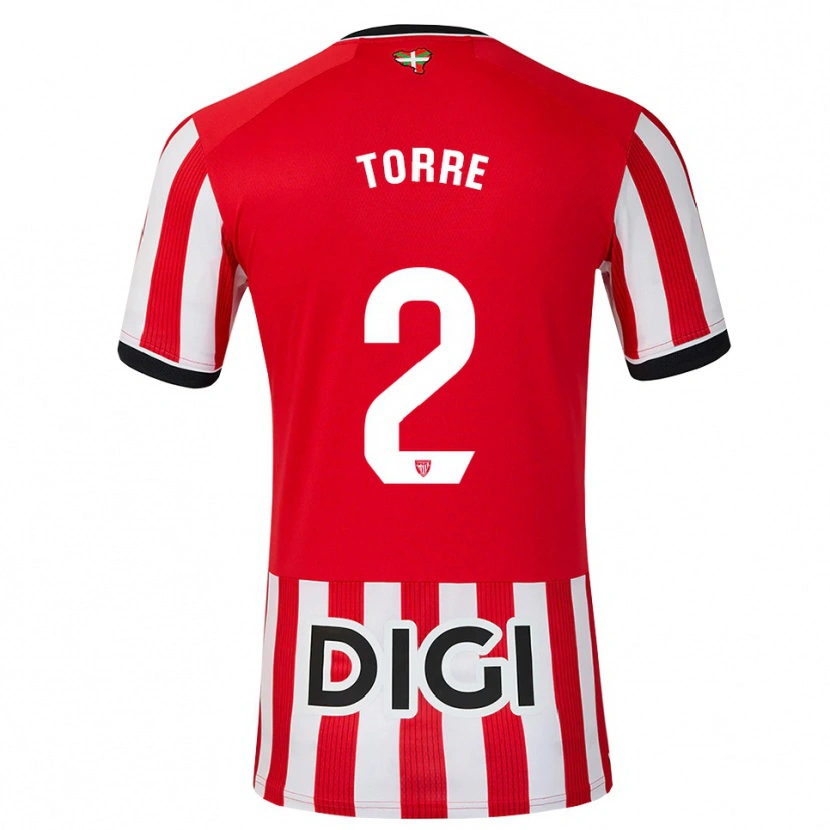 Danxen Mujer Camiseta Maddi Torre #2 Rojo Negro Blanco 1ª Equipación 2026/27 La Camisa México