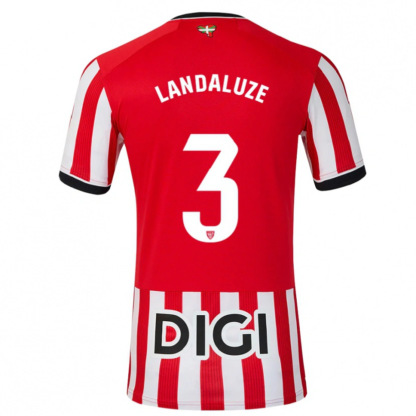Danxen Mujer Camiseta Naia Landaluze Marquínez #3 Rojo Negro Blanco 1ª Equipación 2026/27 La Camisa México