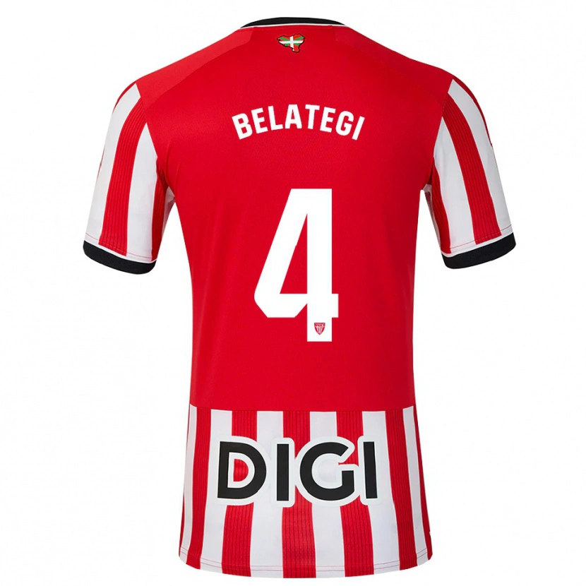 Danxen Mujer Camiseta Danel Belategi #4 Rojo Negro Blanco 1ª Equipación 2026/27 La Camisa México