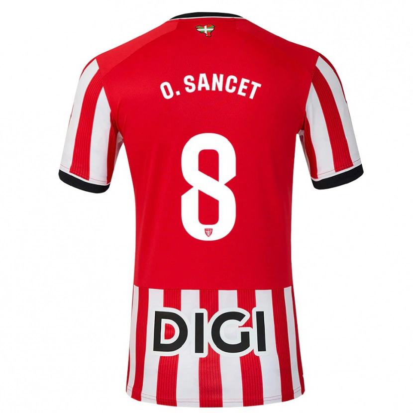 Danxen Mujer Camiseta Oihan Sancet #8 Rojo Negro Blanco 1ª Equipación 2026/27 La Camisa México