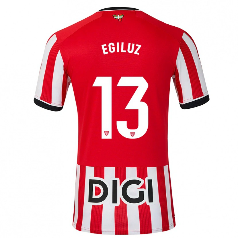 Danxen Mujer Camiseta Unai Egiluz #13 Rojo Negro Blanco 1ª Equipación 2026/27 La Camisa México