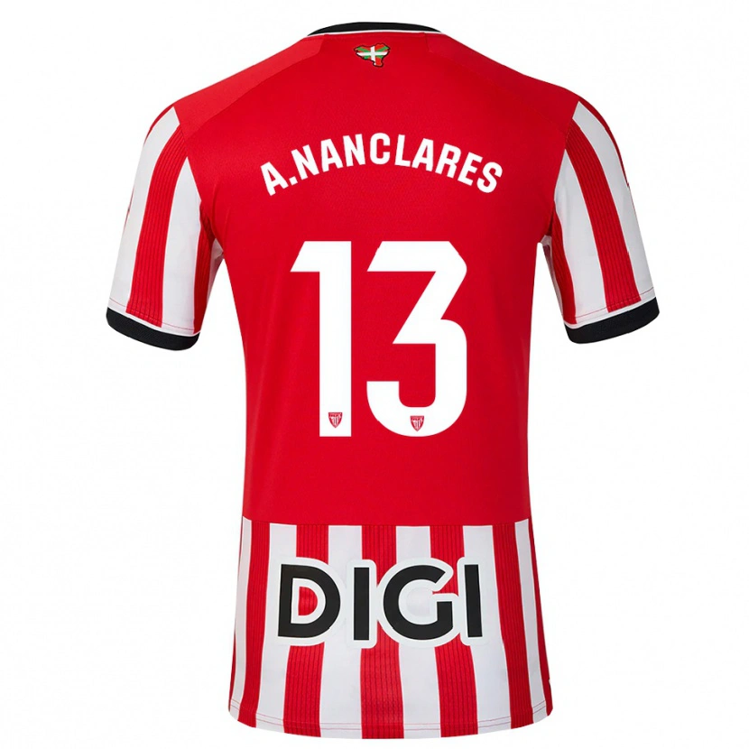 Danxen Mujer Camiseta Adriana Nanclares #13 Rojo Negro Blanco 1ª Equipación 2026/27 La Camisa México