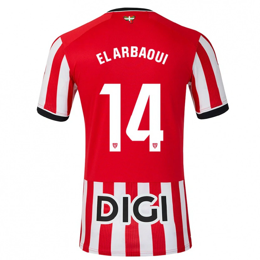 Danxen Mujer Camiseta Ilyas El Arbaoui #14 Rojo Negro Blanco 1ª Equipación 2026/27 La Camisa México