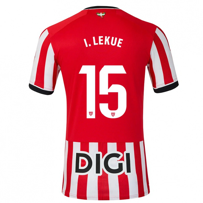 Danxen Mujer Camiseta Inigo Lekue #15 Rojo Negro Blanco 1ª Equipación 2026/27 La Camisa México