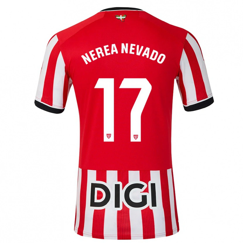 Danxen Mujer Camiseta Nerea Nevado Gómez #17 Rojo Negro Blanco 1ª Equipación 2026/27 La Camisa México
