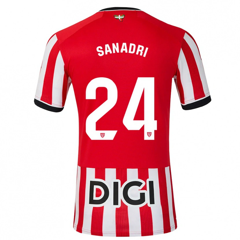 Danxen Mujer Camiseta Sanadri #24 Rojo Negro Blanco 1ª Equipación 2026/27 La Camisa México