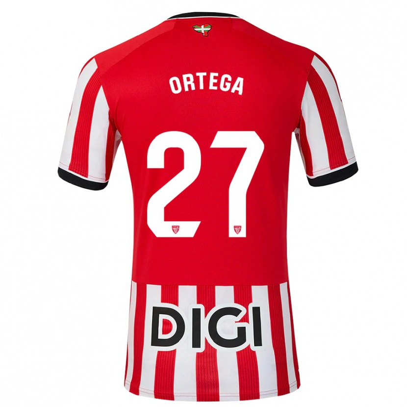 Danxen Mujer Camiseta Sara Ortega #27 Rojo Negro Blanco 1ª Equipación 2026/27 La Camisa México