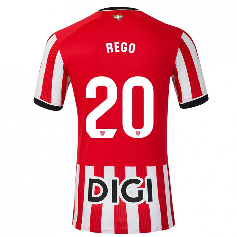 Danxen Mujer Camiseta Alejandro Rego #20 Rojo Negro Blanco 1ª Equipación 2026/27 La Camisa México