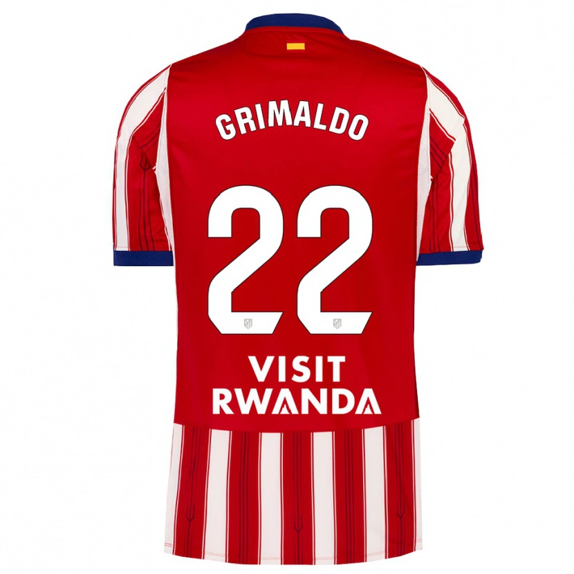Danxen Mujer Camiseta Alejandro Grimaldo #22 Azul Real Rojo Blanco 1ª Equipación 2026/27 La Camisa México