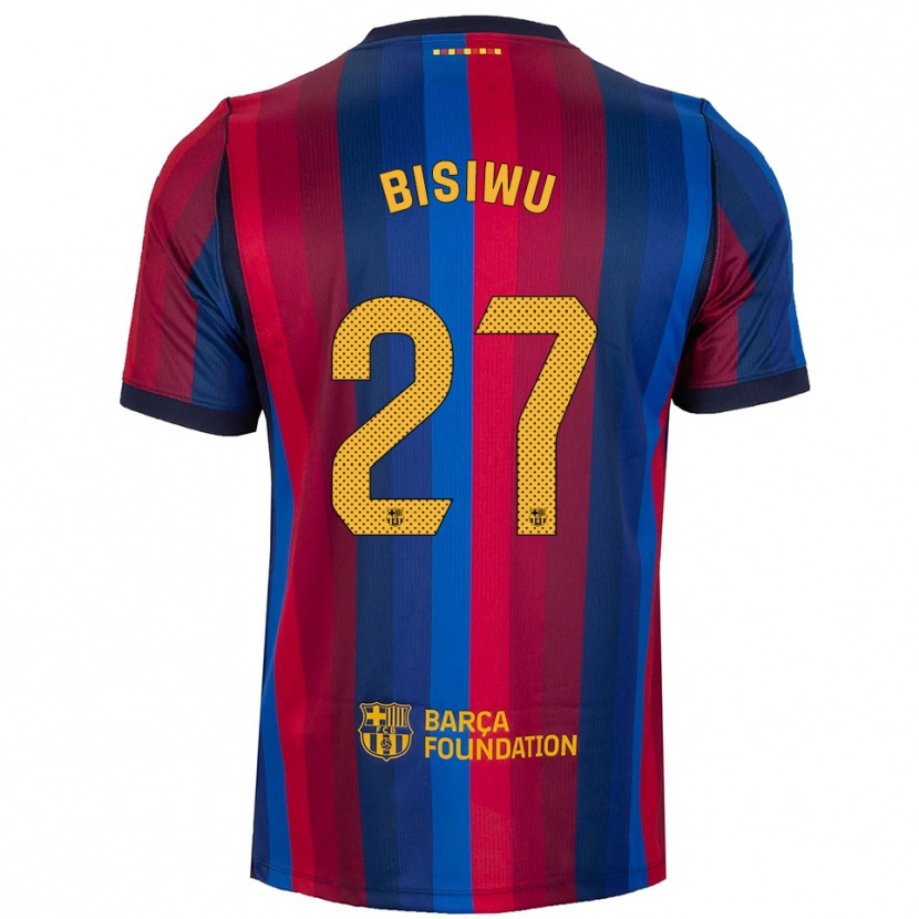 Danxen Mujer Camiseta Jesse Bisiwu #27 Azul Real Rojo Amarillo 1ª Equipación 2026/27 La Camisa México