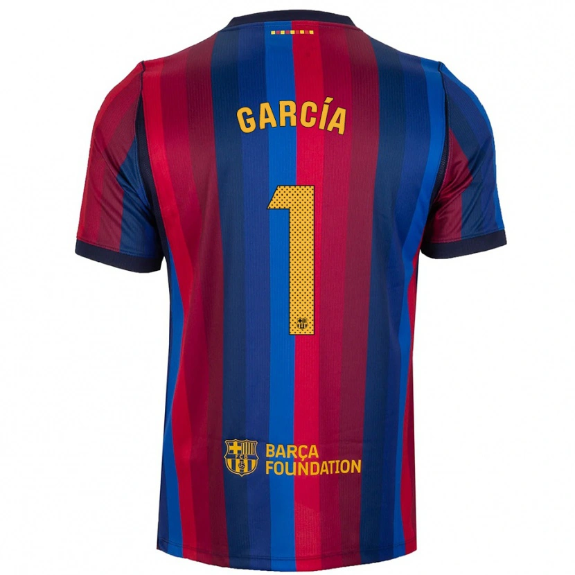 Danxen Mujer Camiseta Joan García #1 Azul Real Rojo Amarillo 1ª Equipación 2026/27 La Camisa México