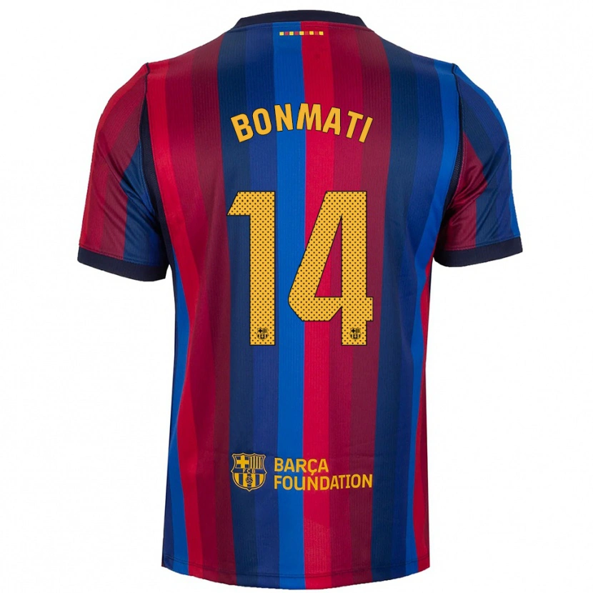 Danxen Mujer Camiseta Aitana Bonmati #14 Azul Real Rojo Amarillo 1ª Equipación 2026/27 La Camisa México