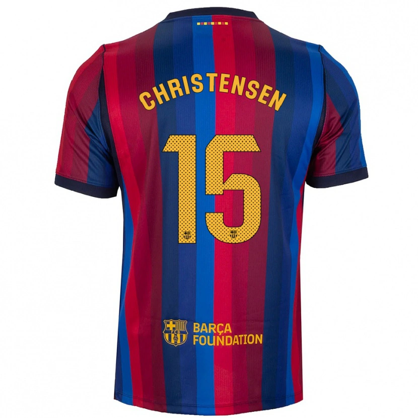 Danxen Mujer Camiseta Andreas Christensen #15 Azul Real Rojo Amarillo 1ª Equipación 2026/27 La Camisa México