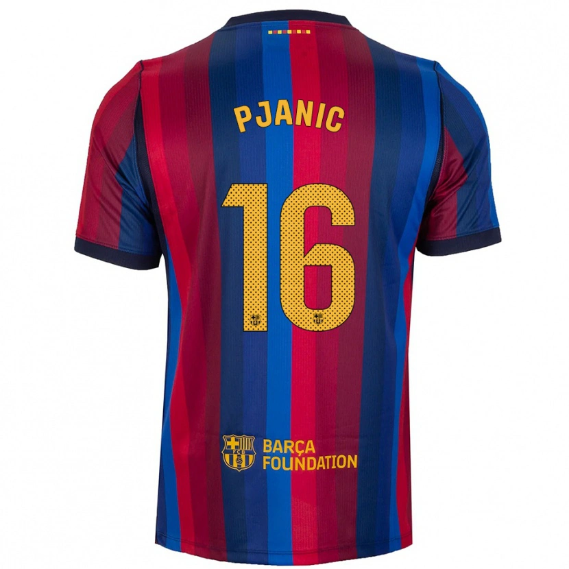 Danxen Mujer Camiseta Miralem Pjanic #16 Azul Real Rojo Amarillo 1ª Equipación 2026/27 La Camisa México