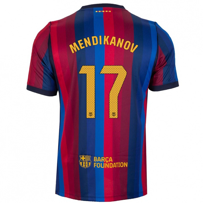 Danxen Mujer Camiseta Karim Mendikanov #17 Azul Real Rojo Amarillo 1ª Equipación 2026/27 La Camisa México