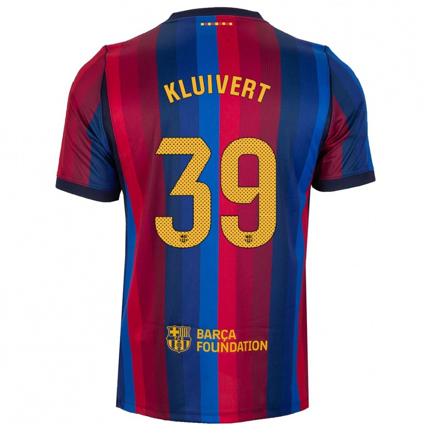Danxen Mujer Camiseta Shane Kluivert #39 Azul Real Rojo Amarillo 1ª Equipación 2026/27 La Camisa México