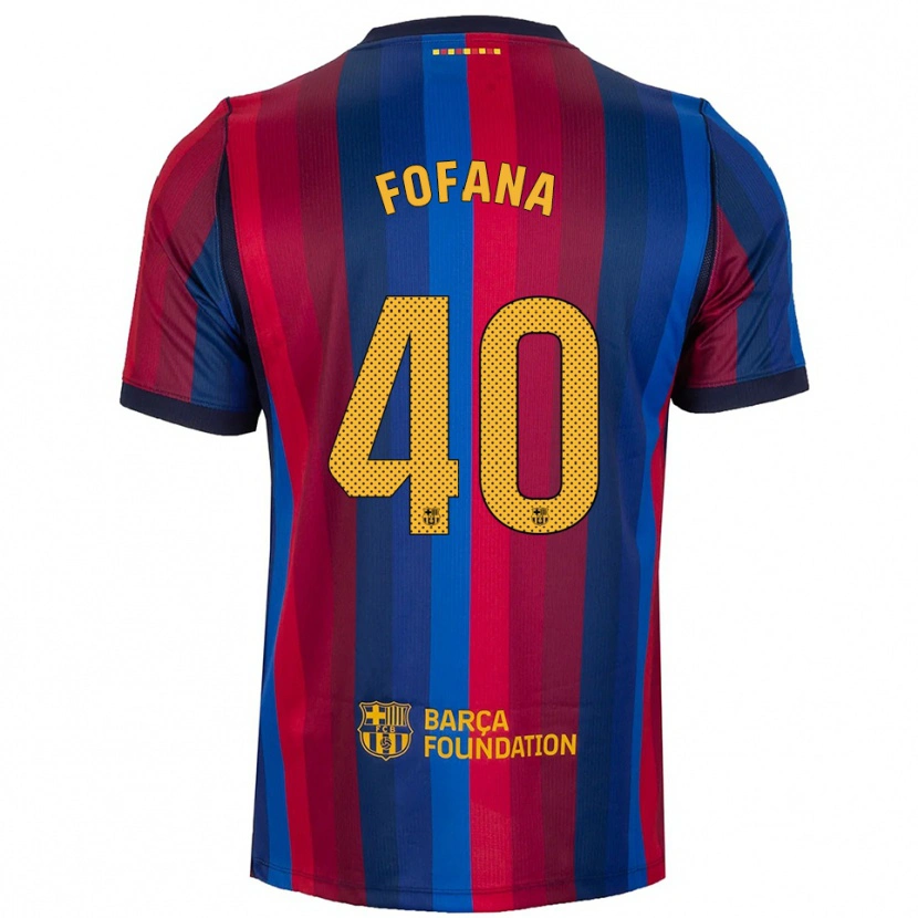 Danxen Mujer Camiseta Nuhu Fofana #40 Azul Real Rojo Amarillo 1ª Equipación 2026/27 La Camisa México