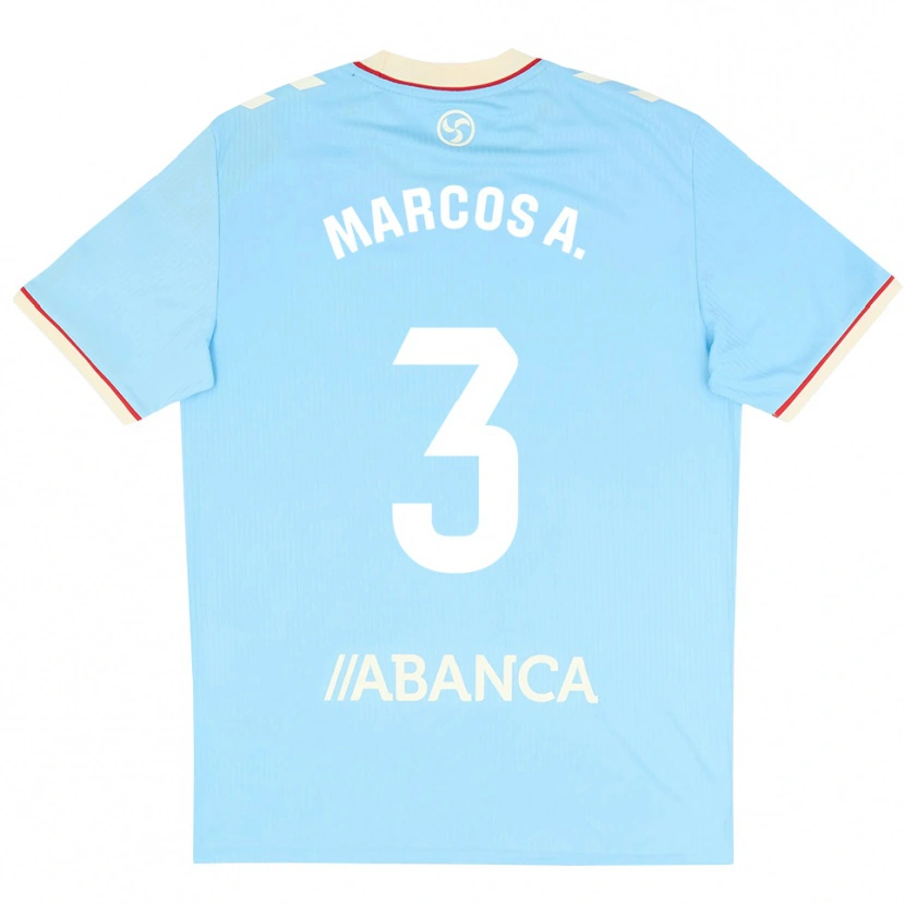 Danxen Mujer Camiseta Marcos Alonso #3 Azul Cielo Blanco Rojo 1ª Equipación 2026/27 La Camisa México