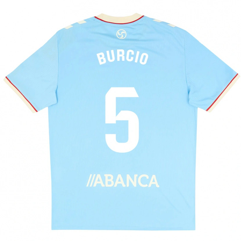 Danxen Mujer Camiseta Hugo Burcio #5 Azul Cielo Blanco Rojo 1ª Equipación 2026/27 La Camisa México